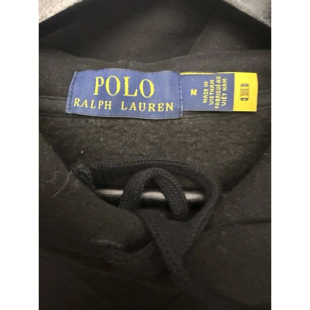 POLO By Ralph Lauren Buffalo Plaid Big Pony‎ Men's Black Hoodie Size M